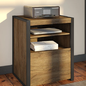 Bush Furniture Latitude Printer Stand File Cabinet, Rustic Brown Embossed Buy Cheap Wholesale Pice