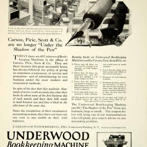 1922 Ad Underwood Bookkeeping Machine Typewriter Company New York YLD3 Wide Range Of Sale Online
