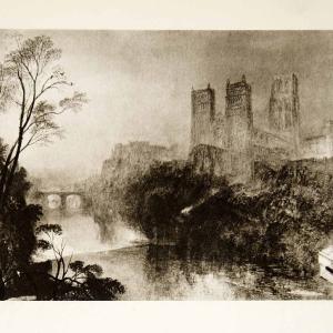 1939 Rotogravure Turner Landscape Durham Cathedral England World Heritage XAW6 Clearance Outlet