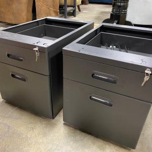 Two Dark Gray File Cabinets (with Lock/Keys) *As Is* Outlet Store Locations