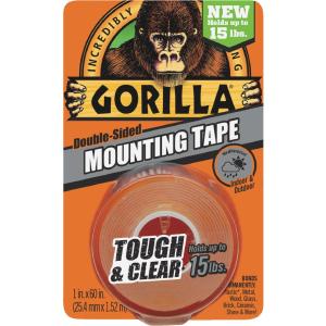 Gorilla 1 In. x 60 In. Tough & Clear Double-Sided Mounting Tape (15 Lb. Capacity) Outlet Store Cheap Pice