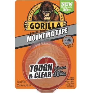 Gorilla 1 In. x 150 In. Tough & Clear Double-Sided Mounting Tape (38 Lb. Capacity) Best Seller Cheap Pice