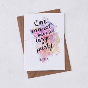 'Too Large A Party' Funny Jane Austen Card Official Site For Sale
