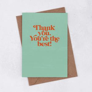 'Thank you. You're the best' Greetings Card Clearance Explore