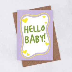 'Hello Baby' New Parents Greetings Card Outlet Popular