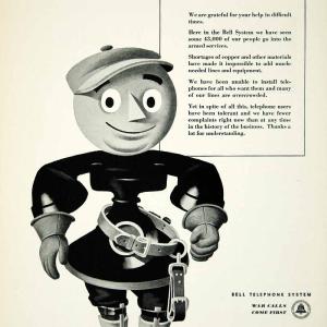 1943 Ad Bell Telephone System Telecommunications Wartime YNM2 Buy Cheap Genuine
