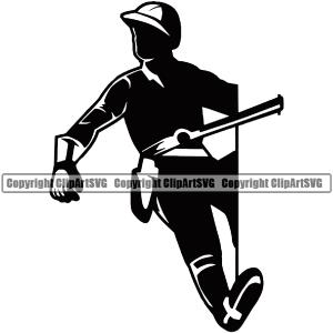 Electrician Electric Worker Work Technician Tech Construction Electrical Electrician Telephone Pole Repair Vector White Background Design Element Service Job Company Business Design Logo Clipart SVG Manchester