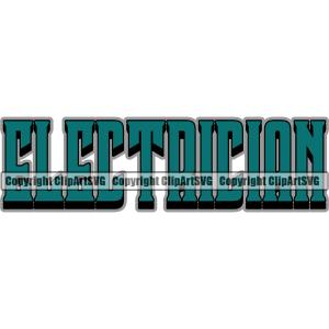 Electrician Electric Worker Work Technician Tech Electrician Color Design Element White Background Construction Electrical Repair Service Job Company Business Design Logo Clipart SVG Sale Nicekicks