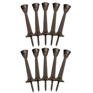 Design House Rigid Cast Oil-Rubbed Bronze Door Stop, 10-Pack 3 Inch Discount Fast Delivery