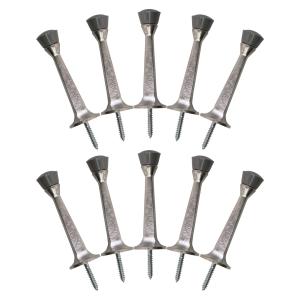 Design House Rigid Cast Satin Nickel Door Stop, 10-Pack 3 Inch Quality Free Shipping Outlet