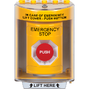 SS2271ES-EN: Emergency Stop Indoor/Outdoor Surface Mount, Yellow Outlet Excellent