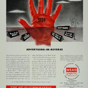 1943 Ad Mead Papers Advertising in Reverse Home Front - ORIGINAL ADVERTISING FT2 Free Shipping Order