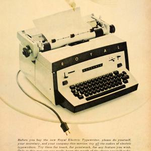 1961 Ad Royal Electric Typewriter McBee - ORIGINAL ADVERTISING TM3 2025 Cheap Online