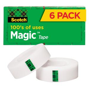 Scotch Magic Tape 810K6 6 rolls of 3/4 in x 1000 in Discount Choice