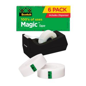 Scotch Magic Tape with Dispenser 810K6C38, 3/4 in x 1000 in (19 mm x25 Free Shipping Low Pice