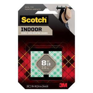 Scotch Indoor Double-Sided Mounting Squares 111S-SQ-24, 1 in x 1 in Sale Reliable