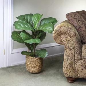 36" Artificial Fiddle Leaf Fig Plant in Basket Low Pice Cheap Online