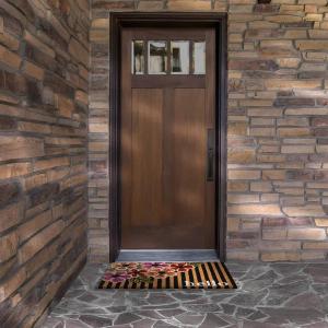 30" Floral Stripes Coir Doormat Purchase Cheap Pice