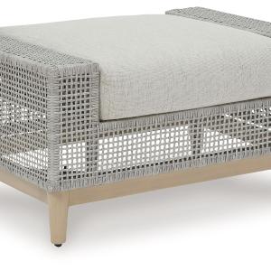 Seton Creek - Gray - Ottoman With Cushion 100% Authentic