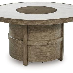 Rainier Ranch - Beige - Round Fire Pit Table Visit Sale Online