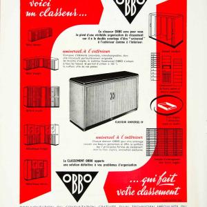 1958 Ad Obbo Filing Cabinet French Office Furniture Drawer Storage VEN1 2025 Unisex For Sale