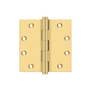 Deltana CSB45 Square Door Hinge, PVD Polished Brass, 4-1/2" x 4-1/2" Buy Online