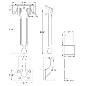 Deltana DG525U3 Door Guard, Bright Brass, 5" Pictures Cheap Pice