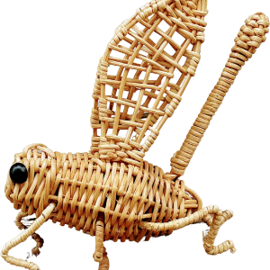 70s Vintage Grasshopper Bug Wicker Rattan Figurine Fashionable Cheap Online