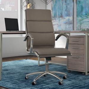 CH1701WGL-03 Bush Business Furniture Washed Gray Leather Modelo High Back Leather Executive Office Chair Browse Cheap Online