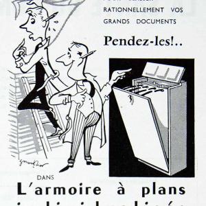 1956 Ad Large Document Organization French Fifties Filing Cabinet System VEN6 Buy Cheap Shop