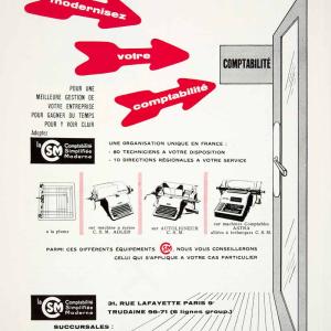 1956 Ad CSM Comptabilite Simplifiee Moderne French Arrow Accounting VEN6 Free Shipping Purchase