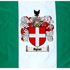 Agrati Coat of Arms Flag / Family Crest Flag For Sale Online