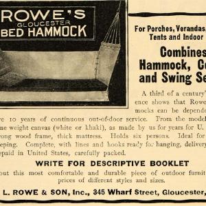 1909 Ad E L Rowe & Son Hammock Couch Swing Settee Bed - ORIGINAL ADVERTISING GH3 Cheap Amazon