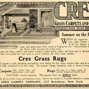 1909 Ad Crex Carpet Co Grass Rugs Porch Home Decoration - ORIGINAL GH3 Outlet Good Selling