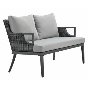 Wakeland Wicker Loveseat with Cushions Discount Get To Buy