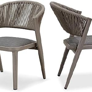 SET OF 2  Patio Dining Chair All-Weather Wicker Chairs With Paypal
