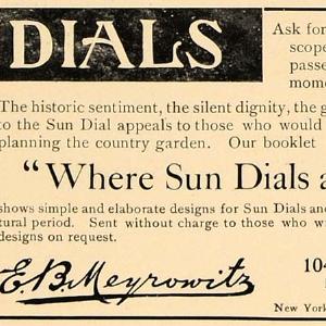 1907 Ad E.B. Meyrowitz Sun Dial Barometers Thermometers - ORIGINAL CL4 Outlet Fashion Style