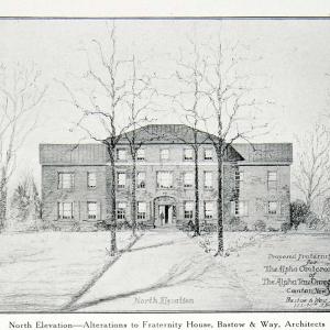 1928 Print Alpha Omicron Tau Omega Fraternity House Architecture Canton New XDE2 Free Shipping In China