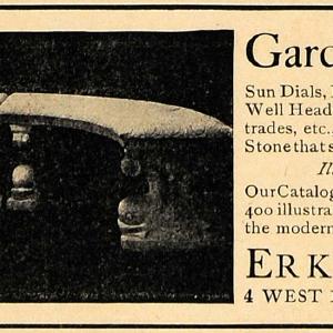 1907 Ad Garden Furniture Henry Erkins Studios Bench - ORIGINAL ADVERTISING CL8 Supply