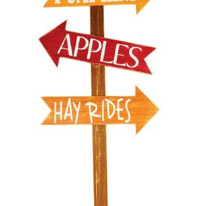 Adams & Co AH62000 Halloween Pumpkins/Apples/Hay Rides Sign Stake Wide Range Of Cheap Pice