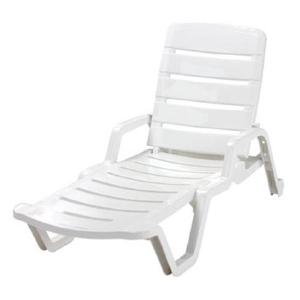 Adams 8010-48-3700 5-Position Chaise Lounge 65"x27"x36.75" - White Free Shipping Low Cost