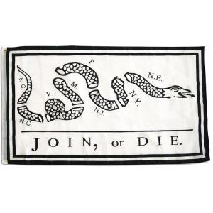 3x5 ft Join or Die Super-Poly Flag With Mastercard
