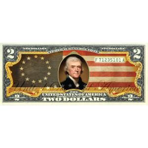 "Betsy Ross Flag" - Genuine Legal Tender U.S. $2 Bill Free Shipping Factory Outlet