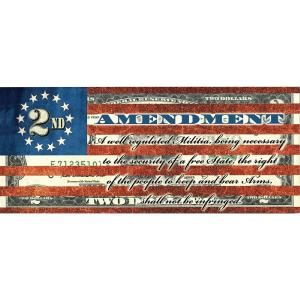 "2nd Amendment" (Flag) - Genuine Legal Tender U.S. $2 Bill Cheap Usa Stockist