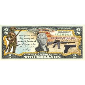 "2nd Amendment" (Modern) - Genuine Legal Tender U.S. $2 Bill Online Online High Quality