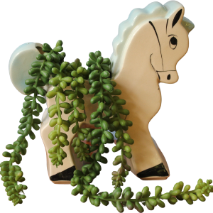 50s White And Blue Horse Shaped Indoor Planter From China Sale Online