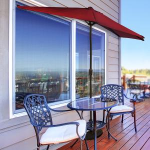 9' Half Round Umbrella, Red (#K3071) Cheap Sale Explore