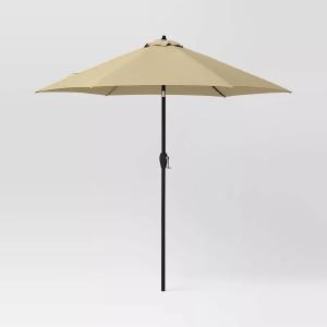 9' Round Outdoor Patio Market Umbrella with Black Pole Sale Best Pices