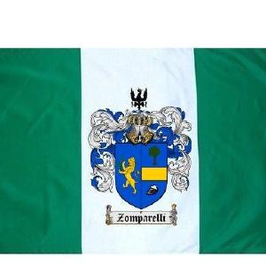 Zomparelli Coat of Arms Flag / Family Crest Flag Buy Cheap Comfortable