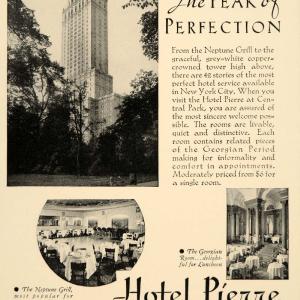 1934 Ad Hotel Pierre Neptune Grill Georgian Room - ORIGINAL ADVERTISING FTT9 Shop For Sale